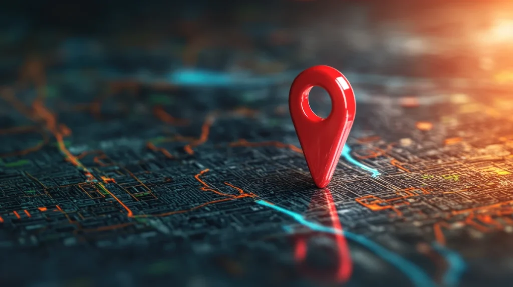 نمایش نمادین المان لوکیشن روی نقشه کرج